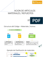 Clasificacion de Articulos