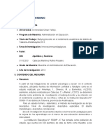 Bullying Docente en El Rendimiento Académico Del Distrito de Talavera-Andahuaylas 2013