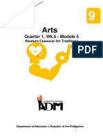 Arts9 - q1 - Mod5 - Western Classical Art Traditions - v3