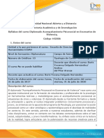 Syllabus Del Curso Diplomado Acompañamiento Psicosocial en Escenarios de Violencia