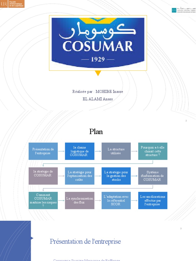 Stratégie et Logistique de COSUMAR | PDF | Risque | Gestion des risques