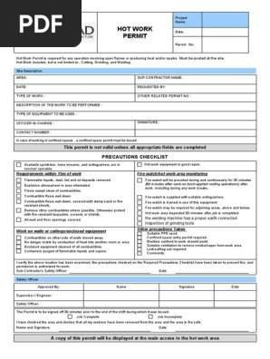 Hot Work Permit