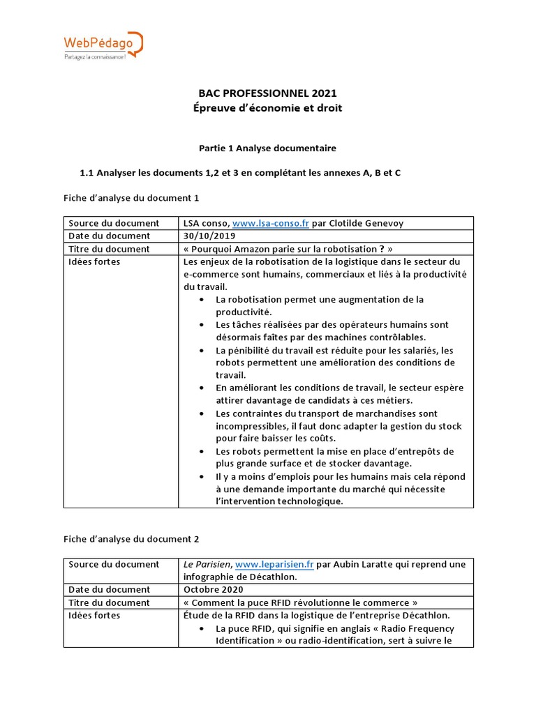 Correction Bac Pro 2022 Bac Pro Eco Droit Corrige | PDF | Intelligence artificielle | Intelligence  (IA) et sémantique