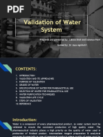 Validation of Water System