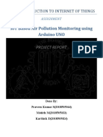 Iot Based Air Pollution Monitoring Using Arduino Uno: Project Report