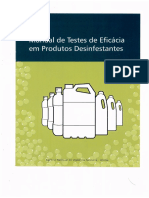 Manual de Testes de Eficácia em Produtos Desinfestantes