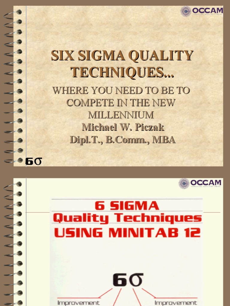 Six Sigma Statistical Methods Using Minitab 13 Manual4754 | PDF ...