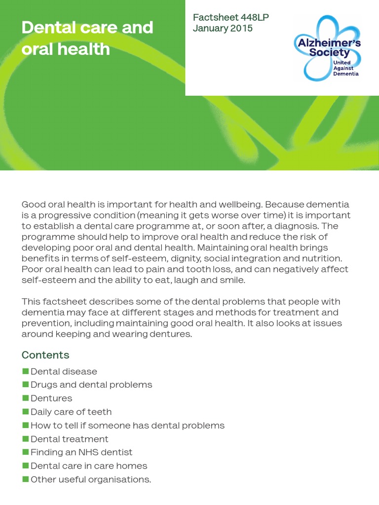 Dental Care and Oral Health | PDF | Oral Hygiene | Dentistry