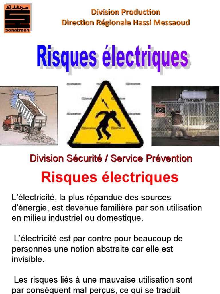 Risques Électriques et Mesures de Sécurité | PDF | Électricité ...