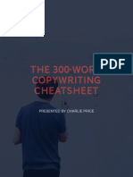 Copywriting Cheat Sheet by Charlie Price
