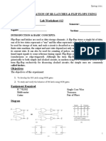 Title: Implementation OF Sr-Latches & Flip Flops Using Nand &nor Lab Worksheet #12
