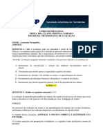 Curso de Pedagogia: Avaliação como subsídio ao ensino