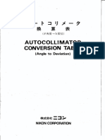 Nikon 6D Autocollimator Conversion Table