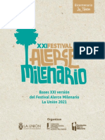 Bases XXI Festival Alerce Milenario 2021 Competencia Folclórica