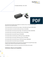 Product ID: ITB20D3250: Universal DC Power Adapter For Industrial USB Hubs - 20V, 3.25A