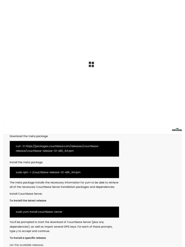 Install Couchbase Server On Red Hat and CentOS | PDF