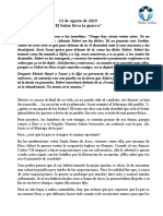 13 de Agosto de 2019 El Señor Lleva La Guerra