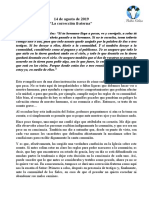 14 de Agosto de 2019 La Corrección Fraterna