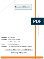 Food Quality Management