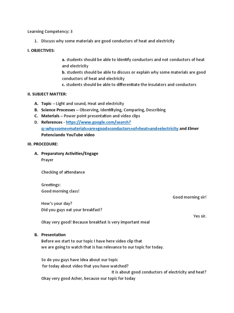 Q Why Some Materials Are Good Conductors of Heat and Electricity PDF
