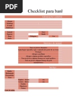 Checklist para banho e tosa