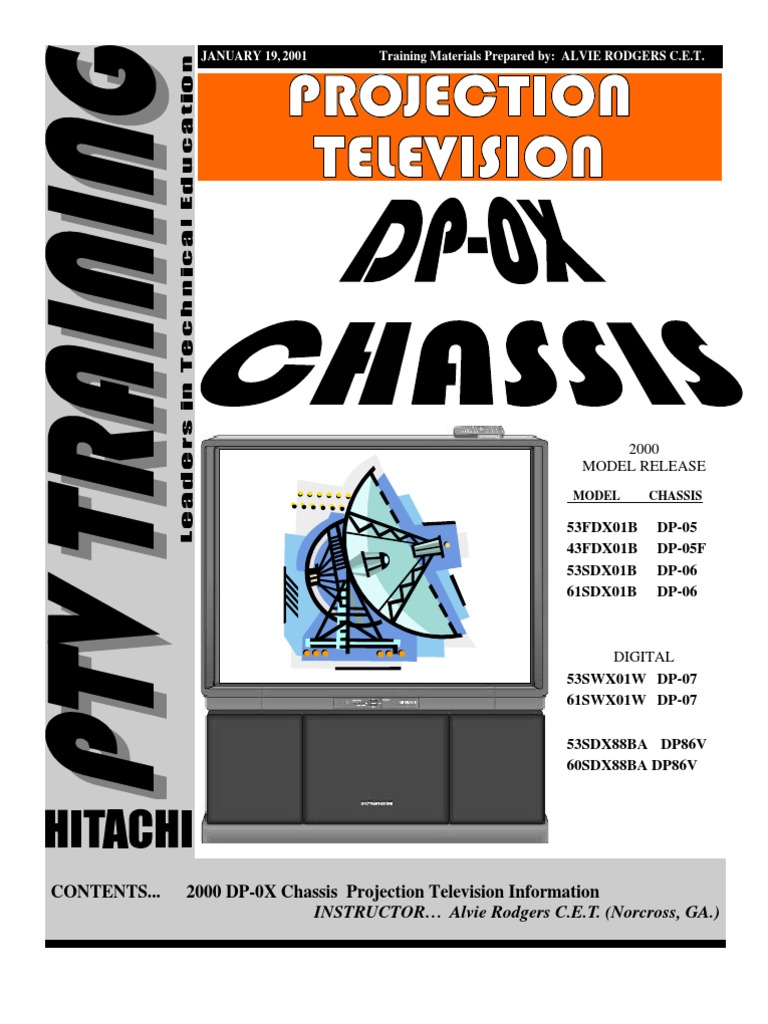 Hitachi 50ux14b Projection Color Tv Repair Manual
