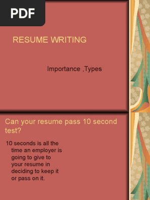 Resume writing