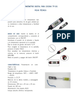 Ficha Técnica Termómetro Alimentos Negro