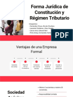 Forma Juríduca de Constitución y Régimen Tributario