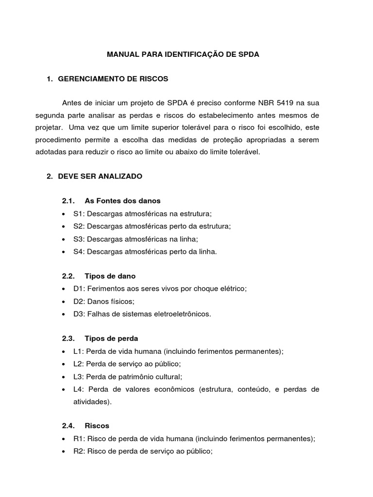 Manual de Identificação de SPDA | PDF | Força | Quantidades físicas