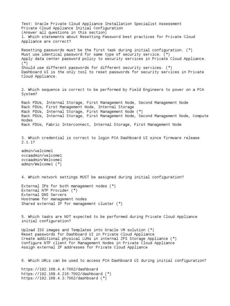 Oracle Private Cloud Appliance Assessment | PDF | Cloud Computing ...