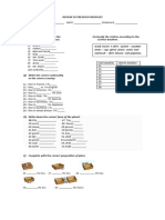 Review of Previous Modules