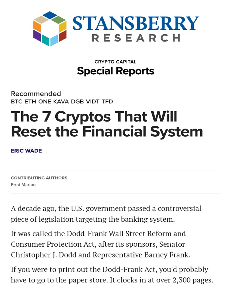 The 7 Cryptos That Will Reset The Financial System: Special Reports | PDF |  Cryptocurrency | Bitcoin