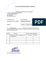 Certificate of Equippotential Testing (BS 63319)