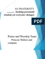 Anglian Fraternity: Theme: Seeking Perennial Wisdom Yet Everyone Changes