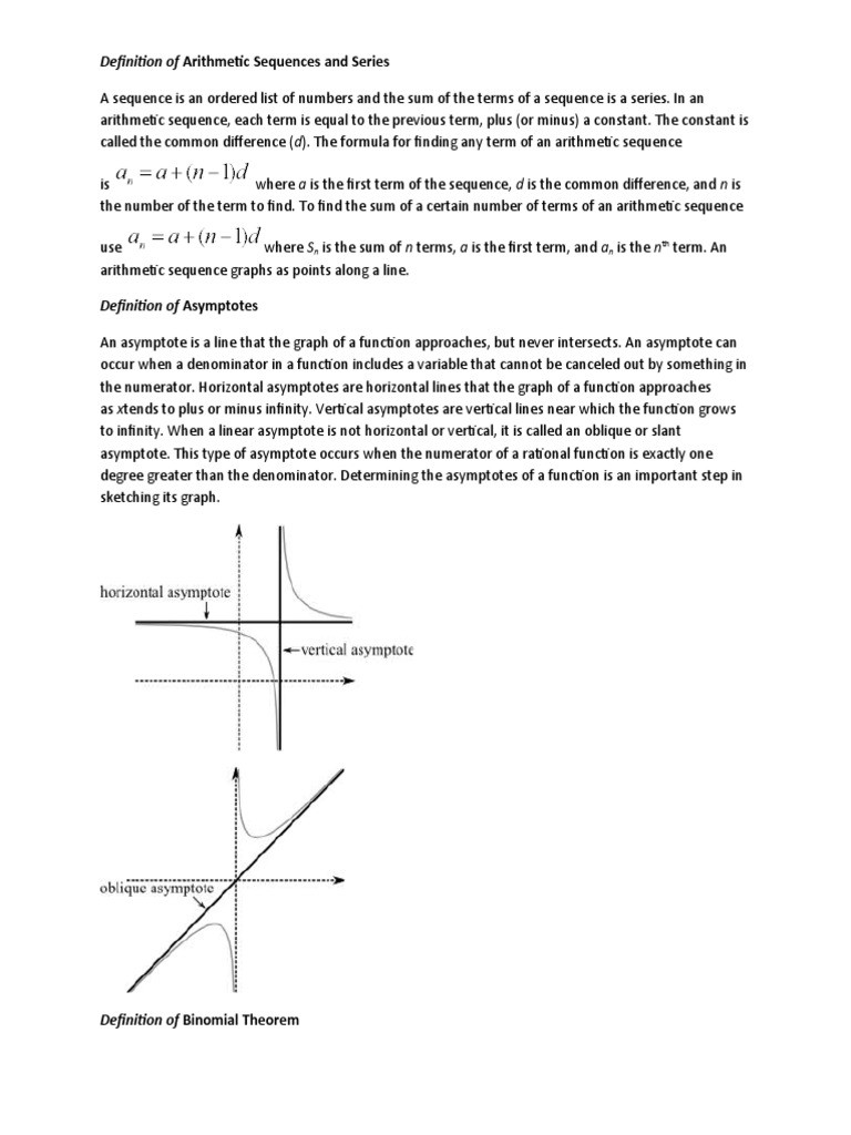 Arithmetic, asymptotes, binomials, and Cramer's Rule PDF