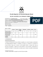 Plano Analítico Da Unidade Curricular - Erh 2021