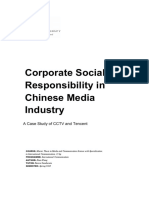 Corporate Social Responsibility in Chinese Media Industry: A Case Study of CCTV and Tencent