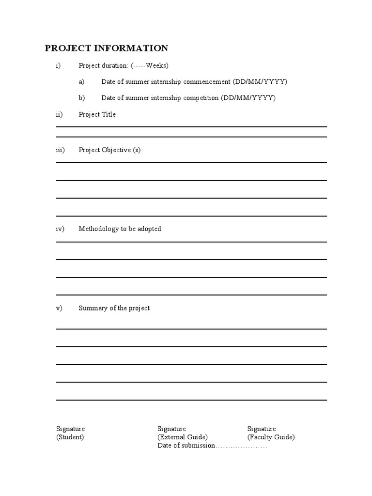 Project Information | PDF