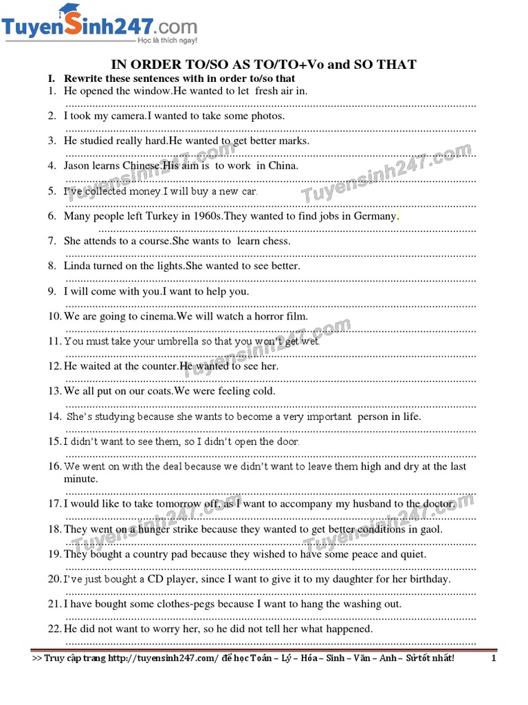 30 Contoh Kalimat In Order To Dan So That Lengkap Dengan Artinya | PTHG