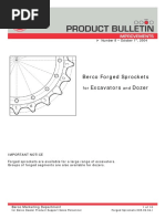 Berco Forged Sprockets Excavators Dozer: For and