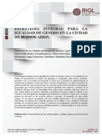 Estrategia Integral para La Igualdad de Genero en La Ciudad de Buenos Aires