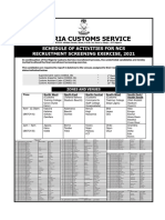 2021 Customs Recruitment List