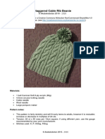 Staggered Cable Rib Beanie
