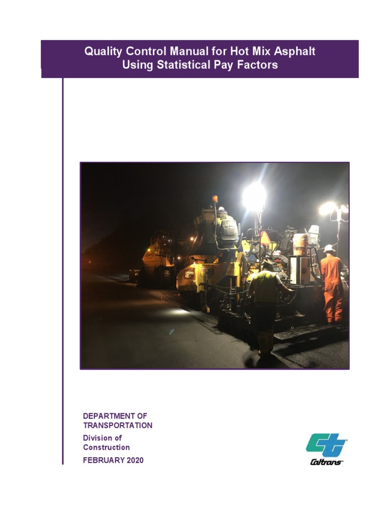 Quality Control Manual For Hma Using SPF PDF Construction Aggregate