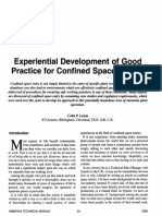 Experiential Development of Good Practice For Confined Space Entries