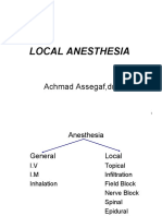 Local Anesthesia: Achmad Assegaf, DR., SP - An