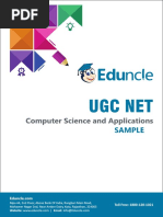 Ugc Net: Computer Science and Applications