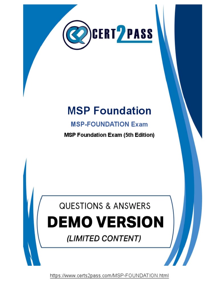 MSP-Foundation Zertifizierungsantworten