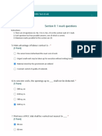 Section II: 1 Mark Questions: TEE - QSEV - SEM-VIII, MBA Tech (Civil)